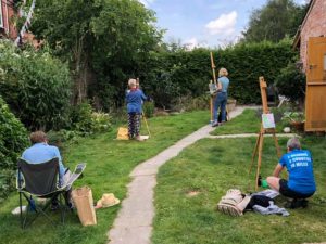 Group painting in my garden